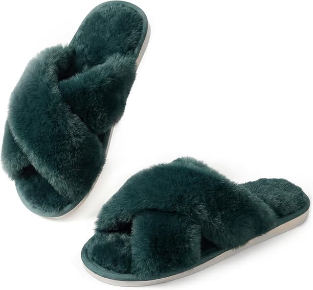 Thumbnail 6 de Ankis Hausschuhe Damen Plüsch mit Kreuzband