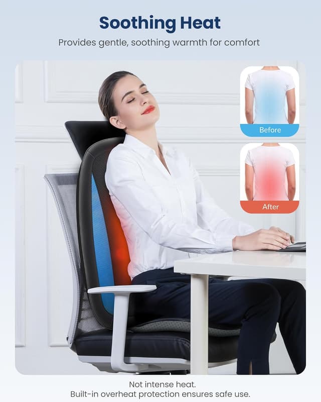 Thumbnail 4 de COMFIER Shiatsu Back Massager with Heat 1️⃣