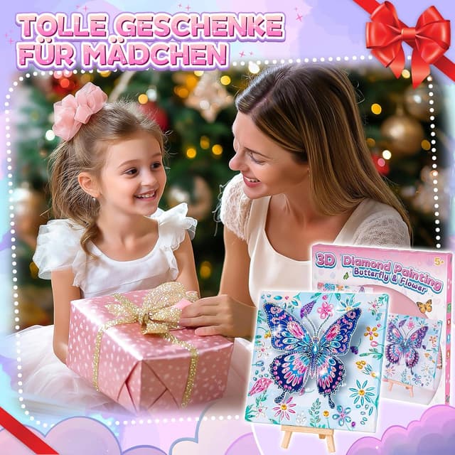 Detalle 2 de Diamond Painting Schmetterling Bastelset