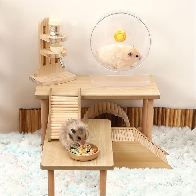 Thumbnail 6 de 3-piece Natural Wooden Hamster Game Platform
