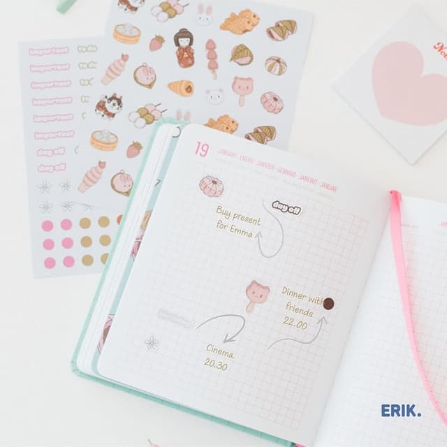 Thumbnail 5 de Grupo Erik Agenda Escolar 2025 Día por Página, con pegatinas