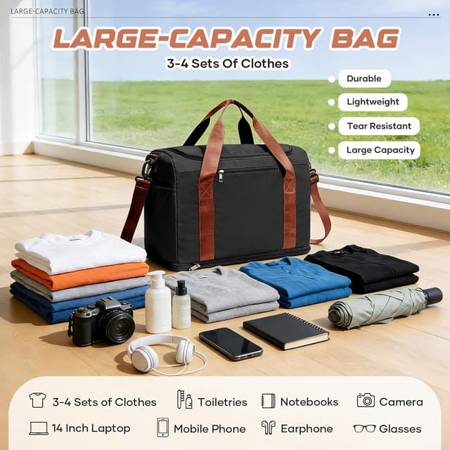 Detalle de for Ryanair Airlines Underseat Cabin Bag 40x30x20 Weekender Holdall with Wet Pocket & Shoe Compartment