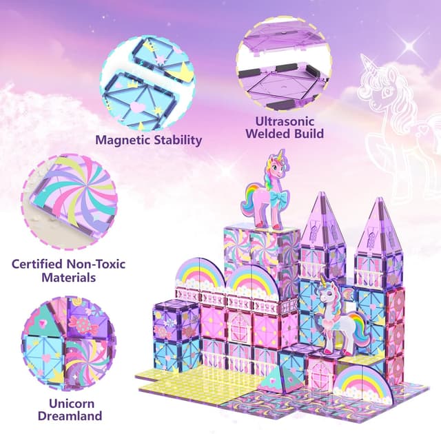Thumbnail 4 de GobiDex Magnetic Building Blocks Unicorn Toys for Kids 🧩