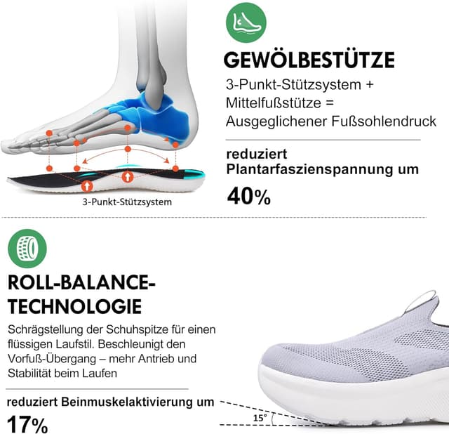 Detalle de JACKSHIBO Slip-in Schuhe mit Memory Foam