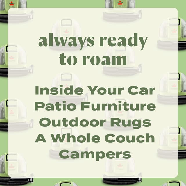 Detalle de BISSELL Little Green Mini Cordless Portable Deep Cleaner (4015) for Carpet & Upholstery