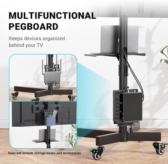 Detalle 2 de BONTEC Soporte TV Suelo con Ruedas 23–60