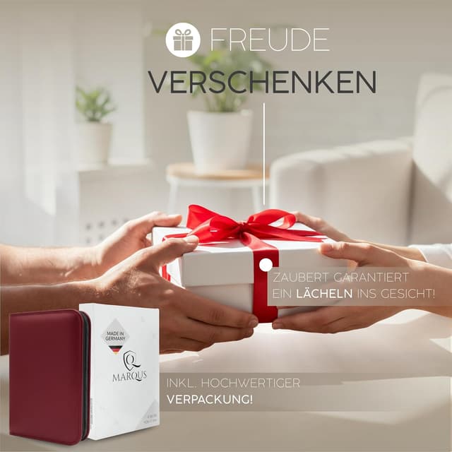 Detalle 2 de marQus Solingen Maniküre & Pediküre Set im Echtleder-Etui – 12-teilig, Nagelset für Hand und Fuß