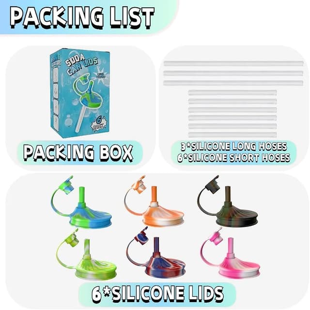 Thumbnail 5 de 6 Soda Cap Sets with Silicone Lids