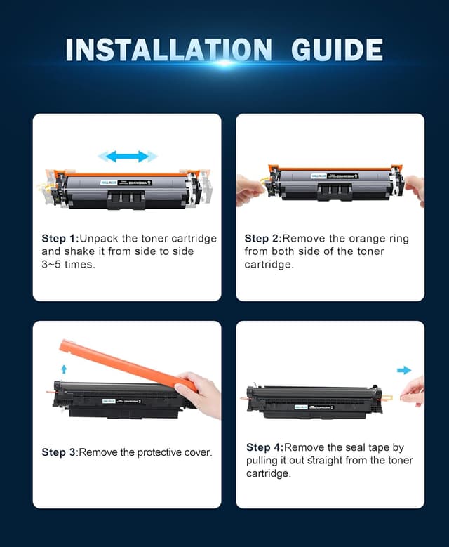 Detalle de HALLOLUX 220A / 220X Toner-Set kompatibel mit HP 220A (Multipack, 4er-Pack) für Color LaserJet Pro MFP 4302dw & Co.