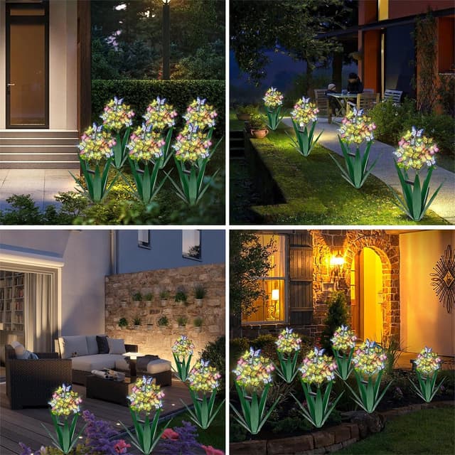 Thumbnail 5 de Homight Solar Metal Agave Butterfly Flower Stick 3-pack ๐ผ