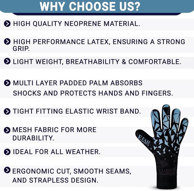 Thumbnail 5 de EFAH SPORTS Football Goalkeeper Gloves for Youth