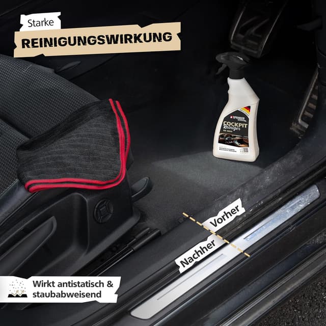 Detalle de SPRINGER RX5600 Cockpit-Reiniger (500 ml) – Innenraumreiniger antistatisch & staubabweisend, Made in Germany