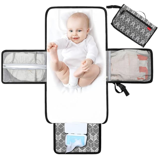 Detalle de Wickelunterlage 63 × 35 cm, tragbar grau