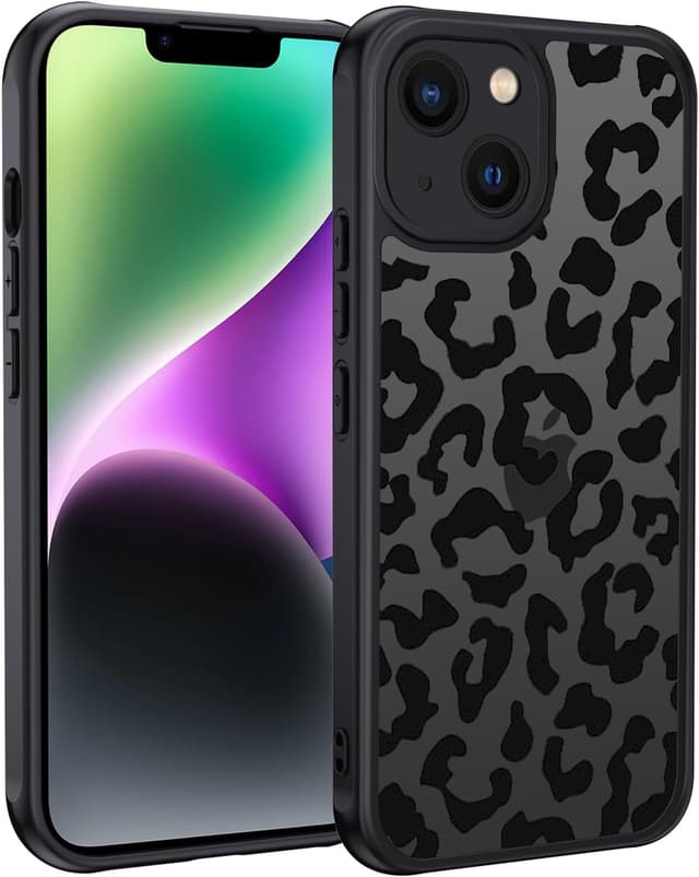 Imagen de XTCASE Coque iPhone 14 Motif Léopard Noir en OfertitasTOP