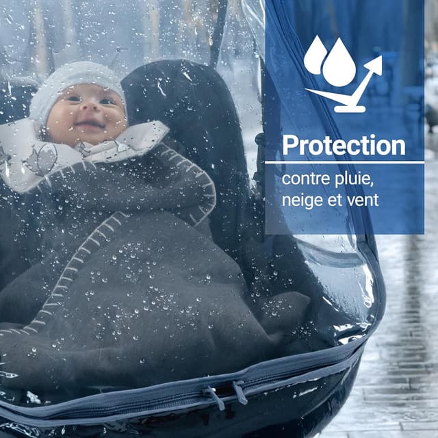 Detalle de Zamboo Habillage Pluie Cosy universel avec fenêtre et filets d’aération