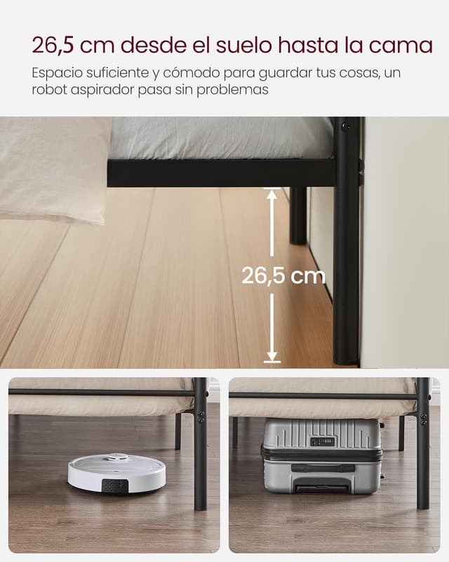 Thumbnail 4 de VASAGLE RMB061B01 Estructura de cama 90x190 250 kg