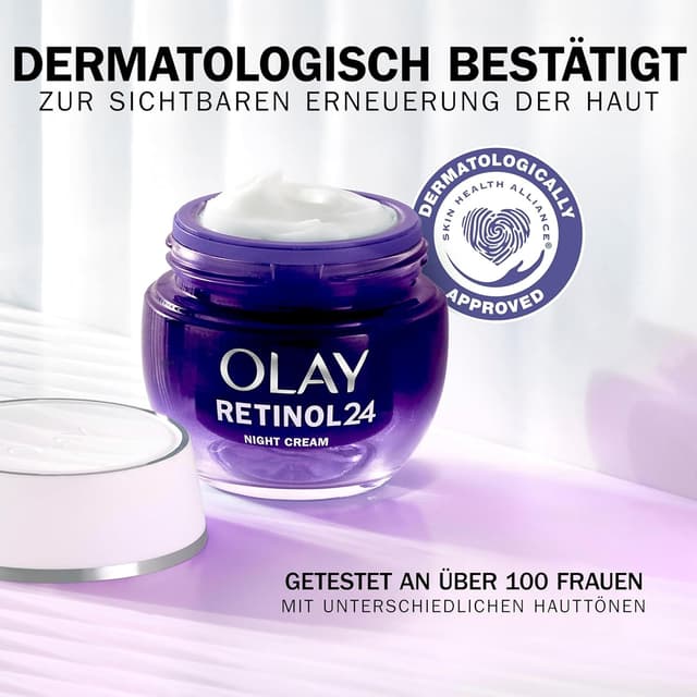 Thumbnail 6 de Olay Retinol 24 Nachtcreme (50 ml) – regenerierende Feuchtigkeitscreme fürs Gesicht mit Vitamin E