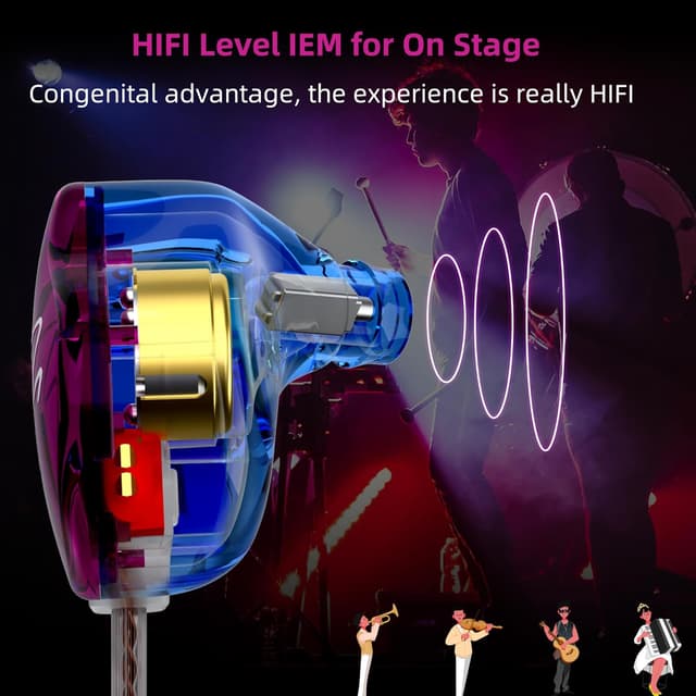 Detalle 1 de YINYOO Easy KZ ZST 1BA+1DD Earphones