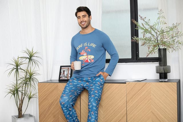 Thumbnail 4 de Jahetuul Pijama Hombre Invierno Algodón