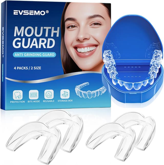 Detalle de EVSEMO Anti Grinding Guard for Clenching Teeth at Night (Upper Teeth Night Mouthguard for Adults)