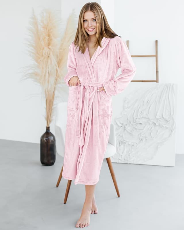 Thumbnail 5 de NY Threads Morgenmantel Damen Fleece Plüsch Weich