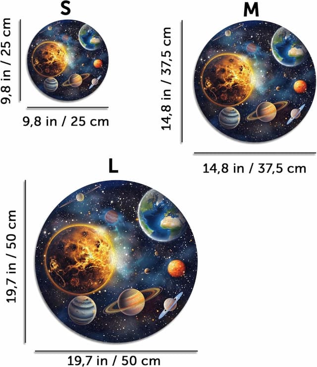 Detalle de Iconic Puzzles Armonia Solare, puzzle in legno sostenibile 100% (taglia M, 350 pezzi)