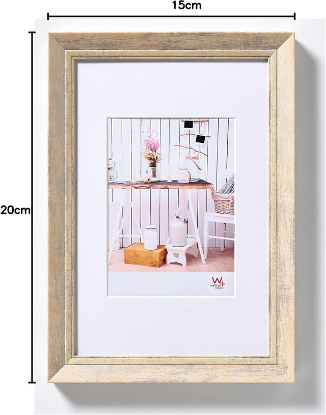 Detalle de Walther Cadre Photo Design Naturel avec passe-partout Walther Design EL520H — 15 x 20 cm