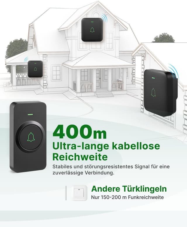 Thumbnail 2 de AVANTEK BA-11 kabellose Türklingel 300 m