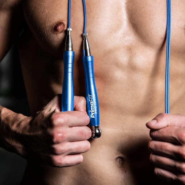 Detalle de PrimaFIT Pro Speed weighted skipping rope (3m) with adjustable self-locking system