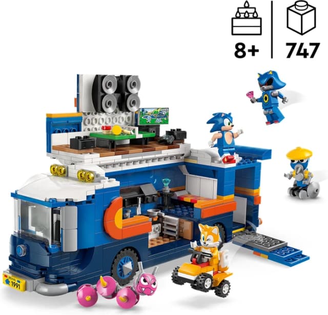 Detalle de LEGO Sonic Team Sonics Kommando-Truck 77006 (747 Teile) – Truck-Set für Missionen mit Sonic