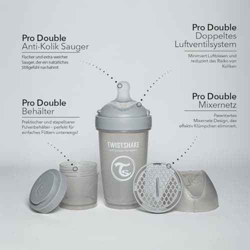Thumbnail 1 de Twistshake Pro Double 330 ml biberón anticólicos para 4m+ 🍼