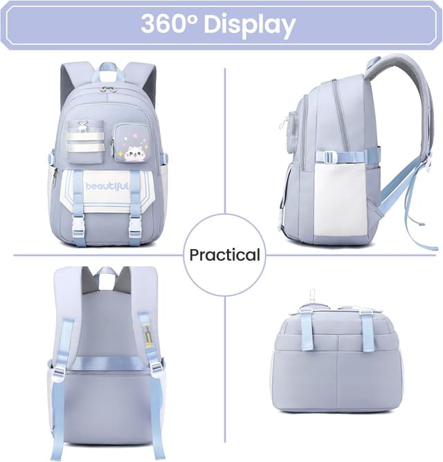 Thumbnail 6 de IvyH Sac à Dos Enfant Bleu 30x46