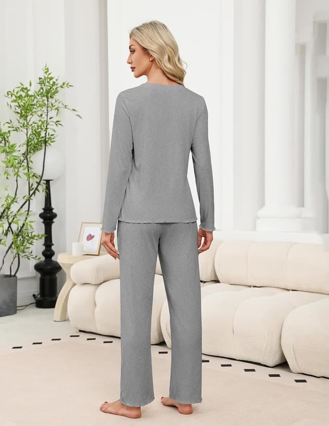 Detalle 2 de Ensemble pyjama Ekouaer 2 pièces, volants