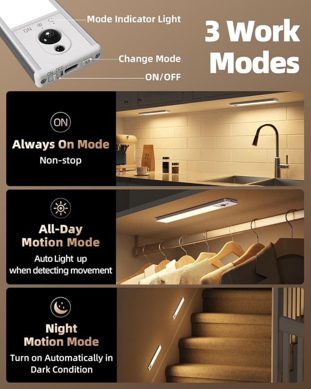 Thumbnail 5 de EZVALO Under Cabinet Lights 5‑pack 3500K