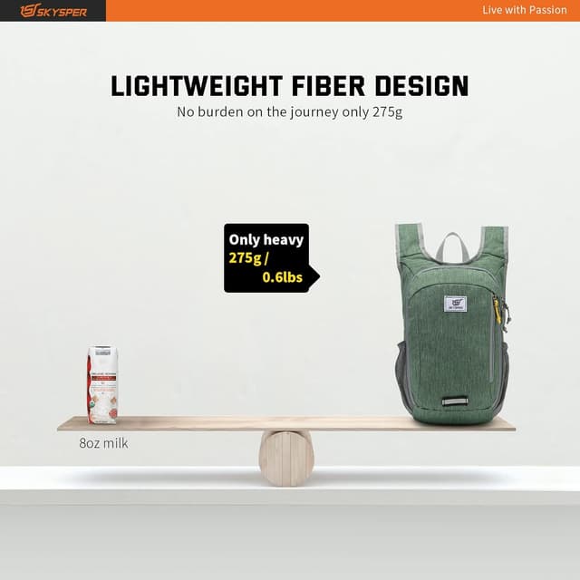 Detalle 2 de SKYSPER Small Daypack 15L hiking backpack