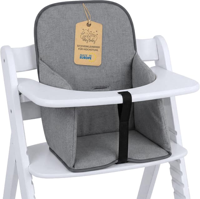 Thumbnail 6 de Housse chaise haute bébé avec coussin d’assise imperméable beige à étoiles (réducteur de siège)