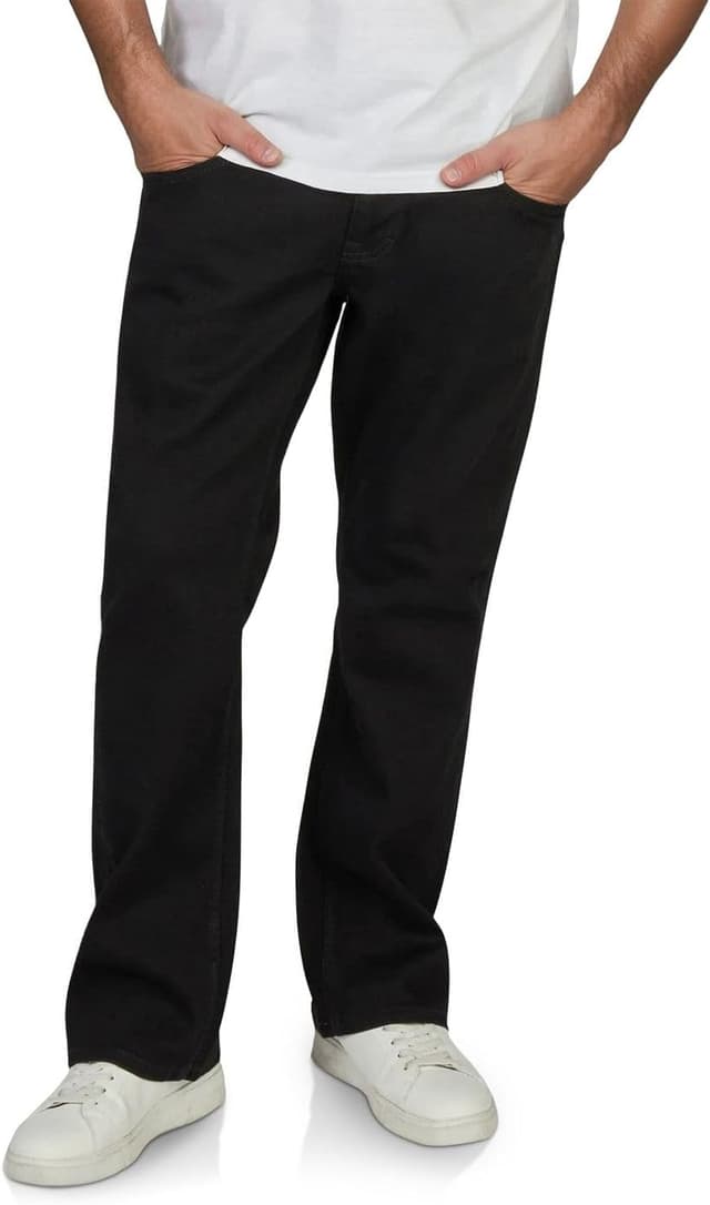 Detalle de MUSTANG Stretch-Jeans Herren Oregon Bootcut in Schwarz oder Blau (Gr. 30–44)