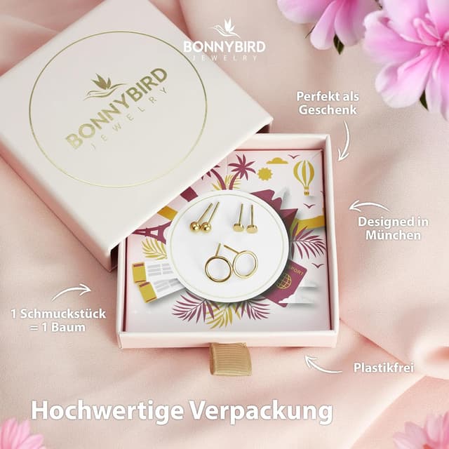 Thumbnail 6 de BONNYBIRD Edelstahl-Ohrringe Damen hypoallergen đź‘‚