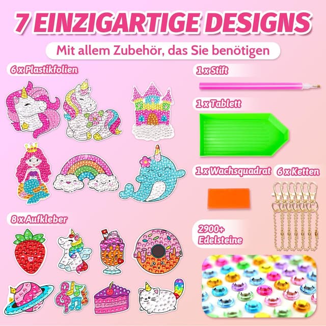 Detalle 2 de Maqhpu 5D Diamond Painting Schlüsselanhänger