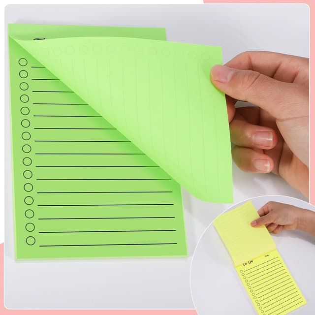 Detalle de 9 Haftnotizblöcke mit To-do-Linien (450 Blatt) in 9 Farben – Sticky Notes 10×15 cm