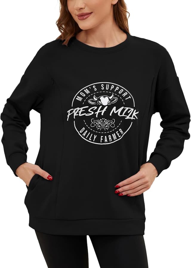 Thumbnail 6 de Love2Mi Stillshirt Langarm Reißverschluss