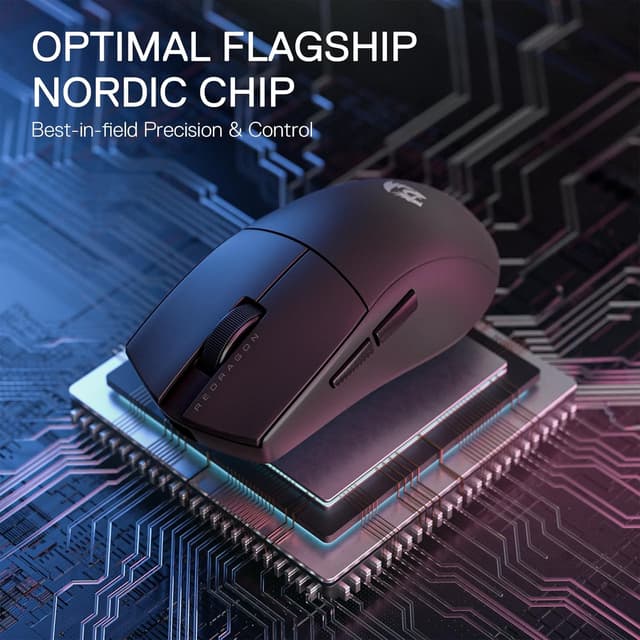 Detalle de Redragon M916 PRO mouse da gioco wireless 3 modalità, 4K 26.000 DPI e 49 g