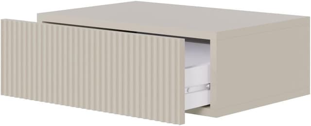 Detalle de Selsey Veldio hängender Nachttisch mit Schublade, 17 x 50 x 35,6 cm in Graubeige