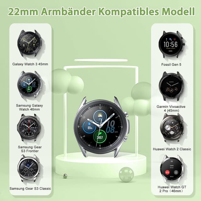 Detalle de SHIJZWD elastisches Uhrenarmband mit Schnellverschluss – Nylon Loop in 16/18/19/20/22/24 mm