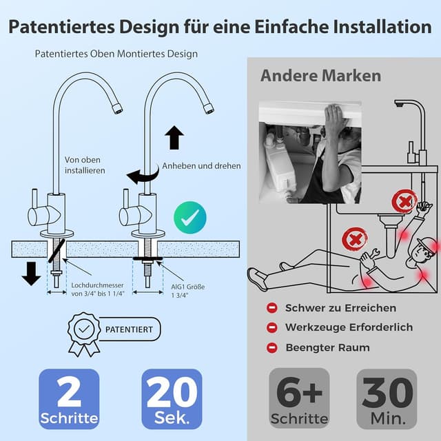 Detalle 2 de iSpring RCC7AK Umkehrosmose 75 GPD