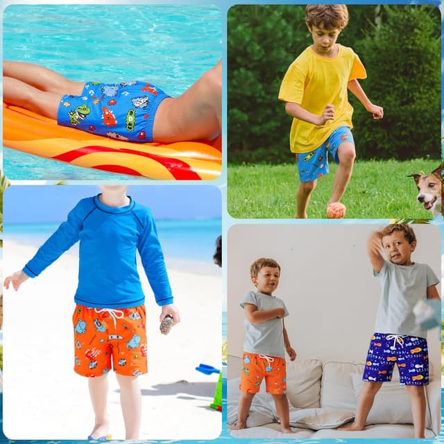Detalle 2 de LAETBBE Jungen-Badeshorts 3-12 Jahre