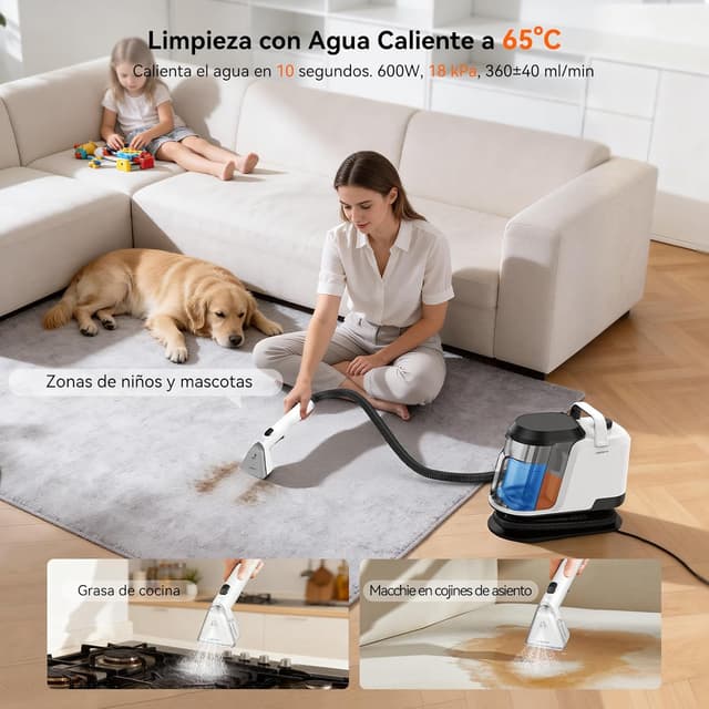 Detalle 2 de Uwant Y100S Aspiradora lava y aspira 2,4L 🧽