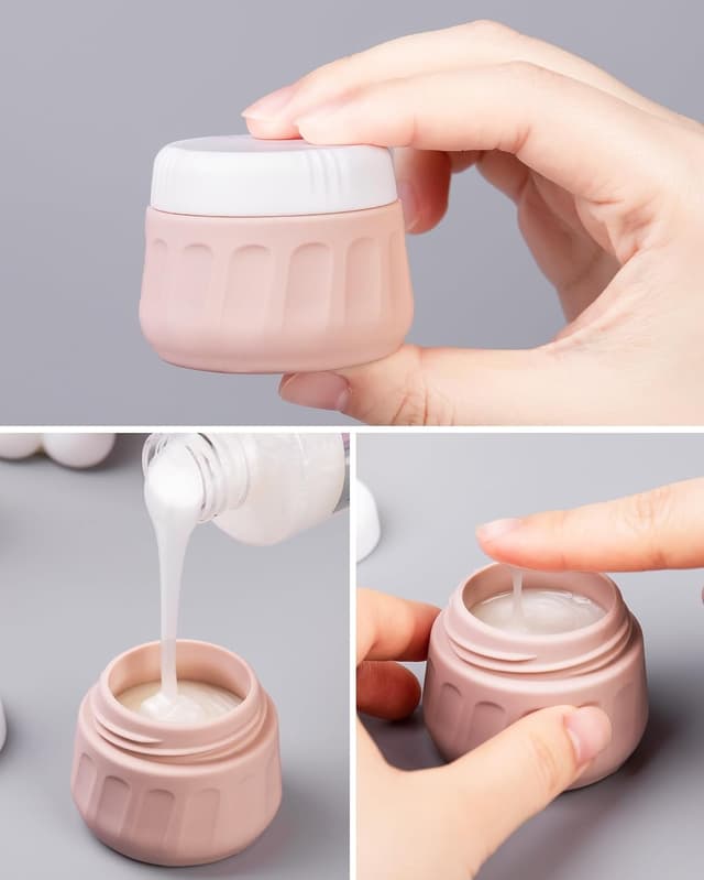 Detalle de Mrsdry Travel Bottles for Toiletries (8-Pack TSA-Approved 3oz/1oz) with Clear Travel Essentials Bag