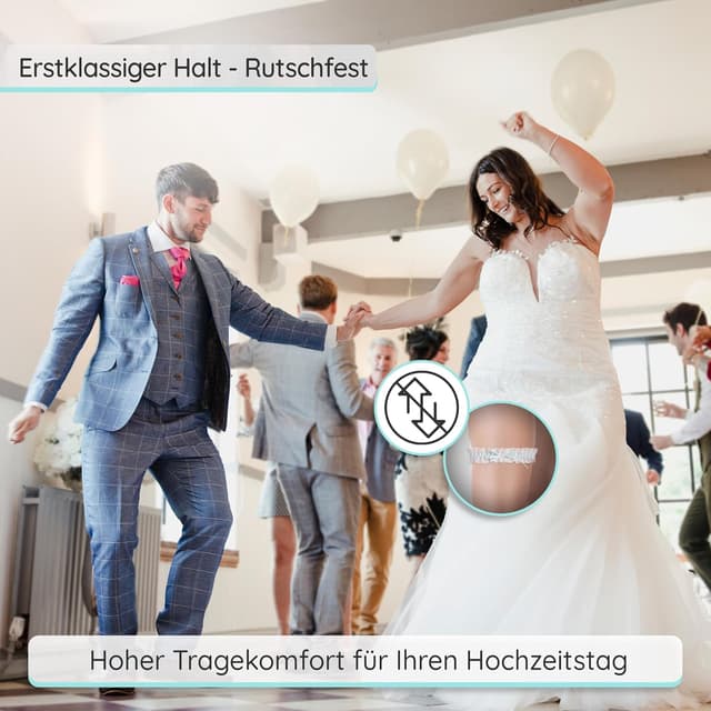 Thumbnail 3 de JK Trade® Liguero de novia con encaje y pedrería 👰