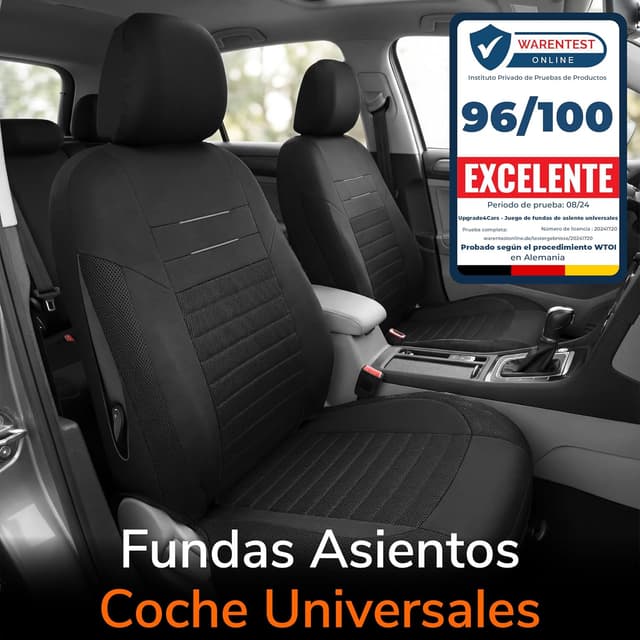 Detalle 2 de Upgrade4cars Fundas Asientos Delanteros Negro Versión 2026 4 piezas